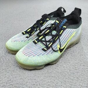 Nike Air VaporMax Flyknit Shoes Mens Size 11 Volt Black Running DX3368-700